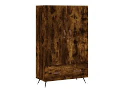 Aparador alto madera de ingeniería roble ahumado 69,5x31x115 cm ES75745