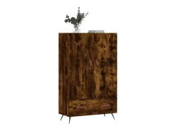 Aparador alto madera de ingeniería roble ahumado 69,5x31x115 cm ES75745