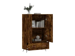 Aparador alto madera de ingeniería roble ahumado 69,5x31x115 cm ES75745