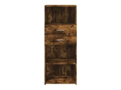 Aparador alto madera de ingeniería roble ahumado 50x42,5x124 cm