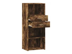 Aparador alto madera de ingeniería roble ahumado 50x42,5x124 cm