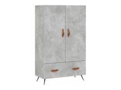 Aparador alto madera de ingeniería gris hormigón 69,5x31x115 cm