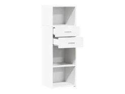 Aparador alto madera de ingeniería blanco 40x42,5x124 cm