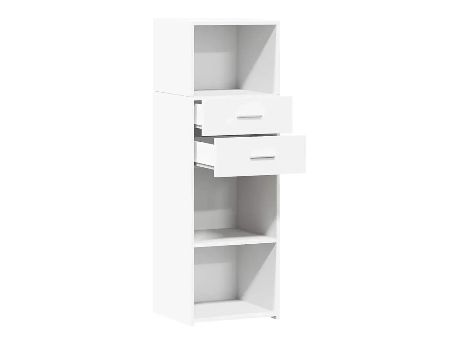 Aparador alto madera de ingeniería blanco 40x42,5x124 cm