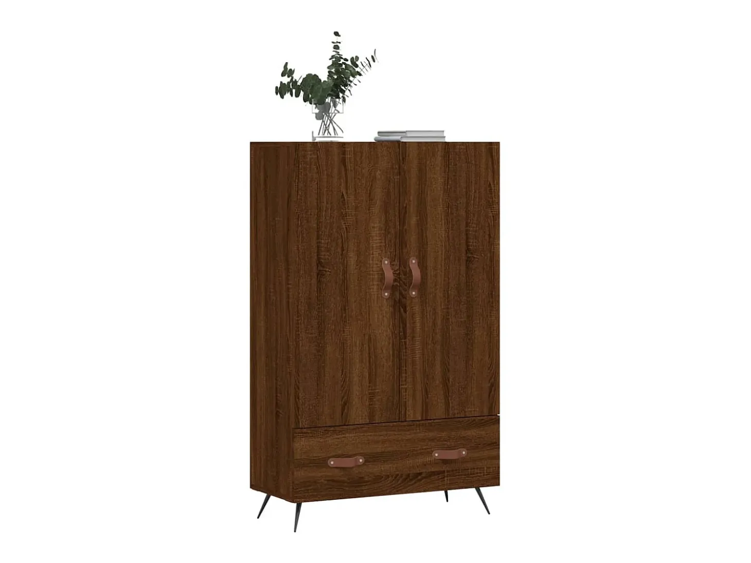Aparador alto madera de ingeniería roble marrón 69,5x31x115 cm ES11705