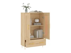 Aparador alto madera de ingeniería roble Sonoma 69,5x31x115 cm ES93378