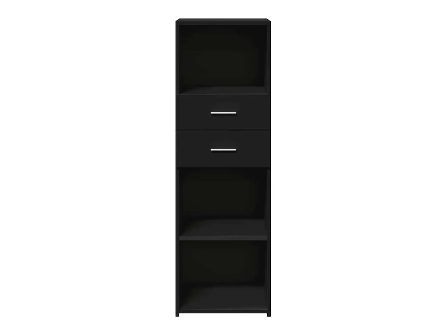 Aparador alto madera de ingeniería negro 40x42,5x124 cm