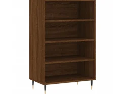 Aparador alto madera de ingeniería marrón roble 57x35x90 cm ES77707