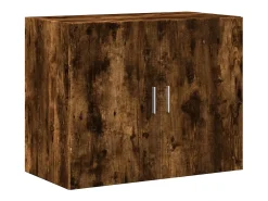 Aparador alto madera de ingeniería roble ahumado 80x42,5x249 cm