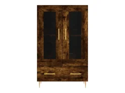 Aparador alto madera de ingeniería roble ahumado 69,5x31x115 cm