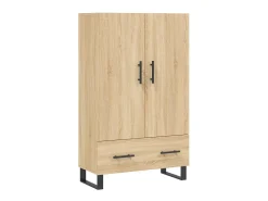Aparador alto madera de ingeniería roble Sonoma 69,5x31x115 cm ES78368