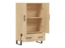 Aparador alto madera de ingeniería roble Sonoma 69,5x31x115 cm ES78368