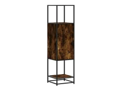 Aparador alto madera de ingeniería y metal 35,5x35x139 cm