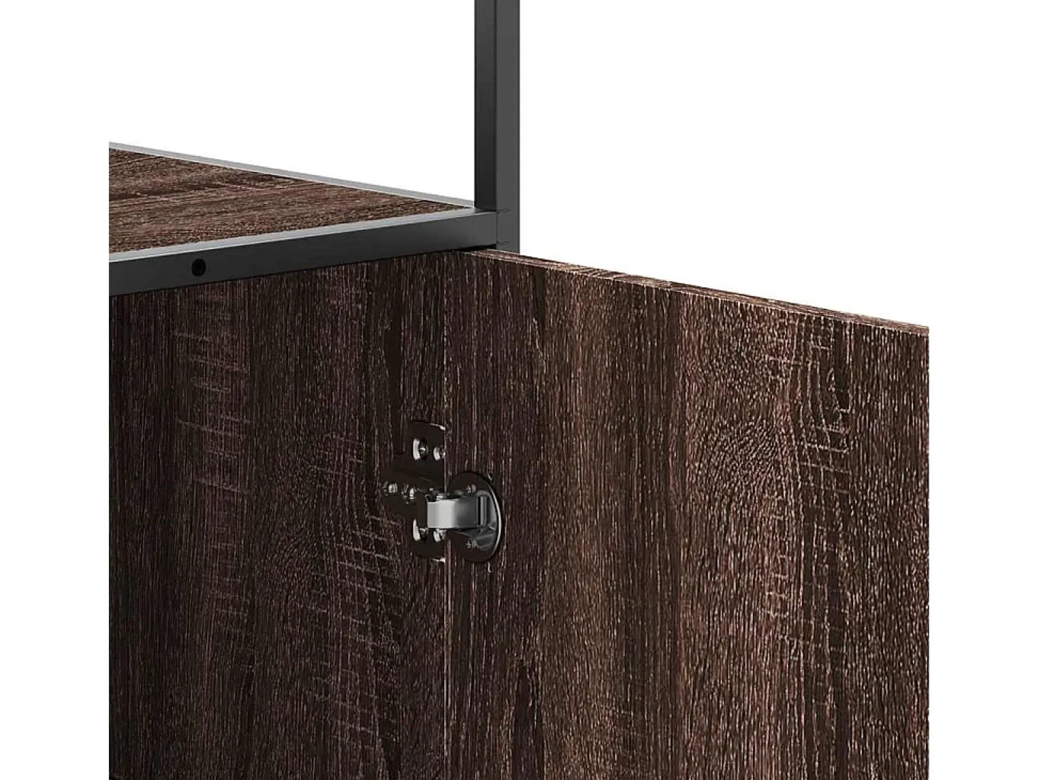 Aparador alto madera ingeniería marrón roble 35,5x35x139cm