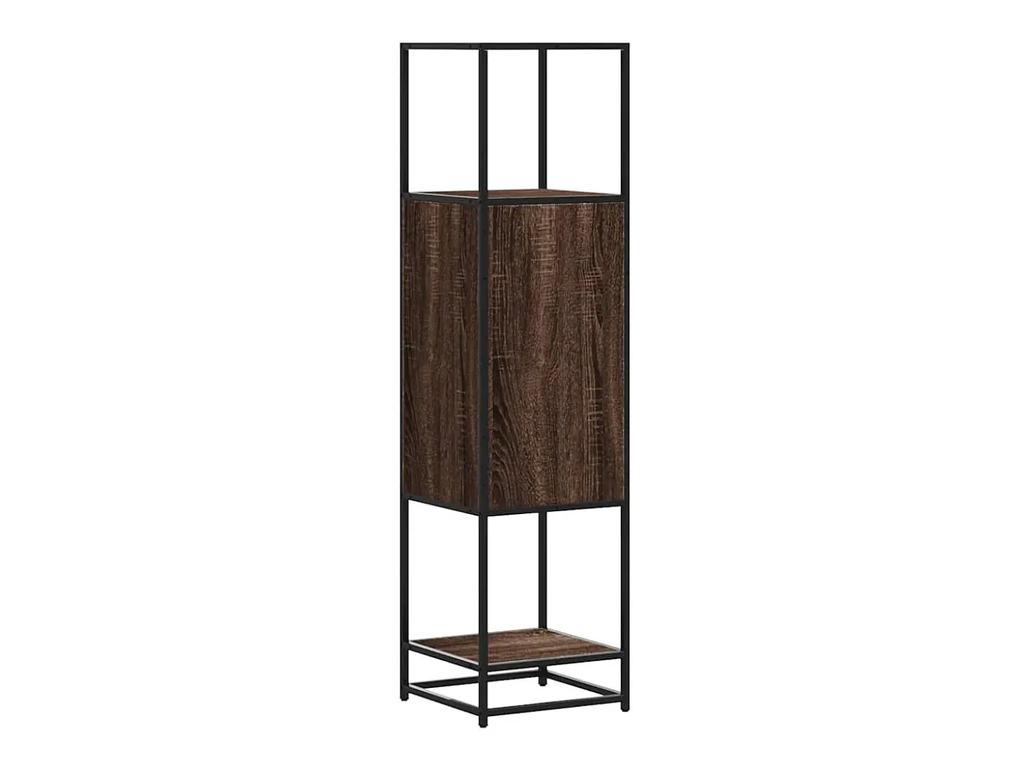 Aparador alto madera ingeniería marrón roble 35,5x35x139cm