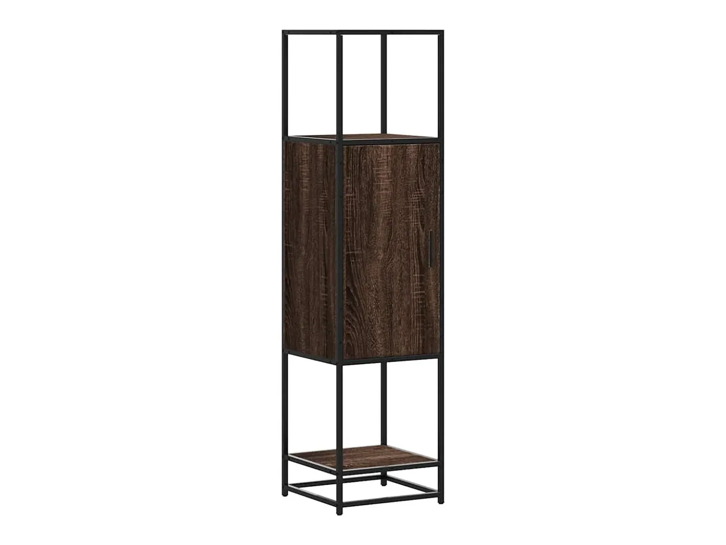 Aparador alto madera ingeniería marrón roble 35,5x35x139cm