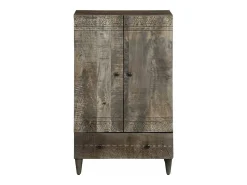 Aparador alto madera maciza de mango 60x33x100 cm