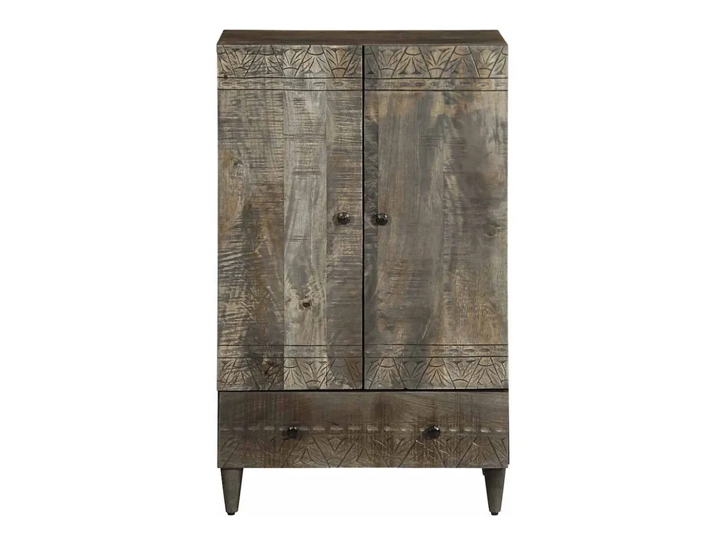 Aparador alto madera maciza de mango 60x33x100 cm