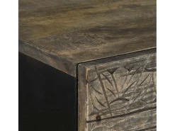 Aparador alto madera maciza de mango 60x33x100 cm