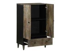 Aparador alto madera maciza de mango 60x33x100 cm