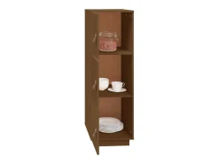 Aparador alto madera maciza de pino marrón miel 34x40x108,5 cm ES75051