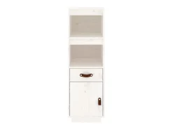 Aparador alto madera maciza de pino blanco 34x40x108,5 cm ES25644