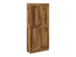 Aparador alto madera vieja 82,5x30,5x185 cm madera contrachapada