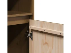 Aparador alto Marrón miel 37x34x110 cm Madera maciza de pino