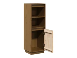 Aparador alto Marrón miel 37x34x110 cm Madera maciza de pino