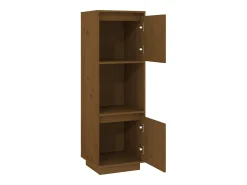 Aparador alto Marrón miel 38x35x117 cm Madera maciza de pino