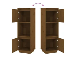 Aparador alto Marrón miel 38x35x117 cm Madera maciza de pino