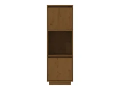 Aparador alto Marrón miel 38x35x117 cm Madera maciza de pino