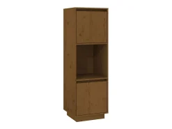 Aparador alto Marrón miel 38x35x117 cm Madera maciza de pino