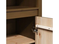 Aparador alto Marrón miel 80x35x154 cm Madera maciza de pino