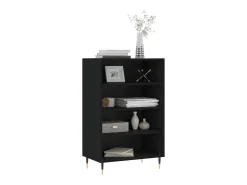 Aparador alto negro 57x35x90 cm madera de ingeniería