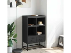 Aparador alto negro 68x39x111,5 cm acero