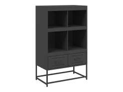 Aparador alto negro 68x39x111,5 cm acero