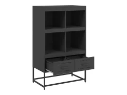 Aparador alto negro 68x39x111,5 cm acero