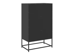Aparador alto negro 68x39x111,5 cm acero