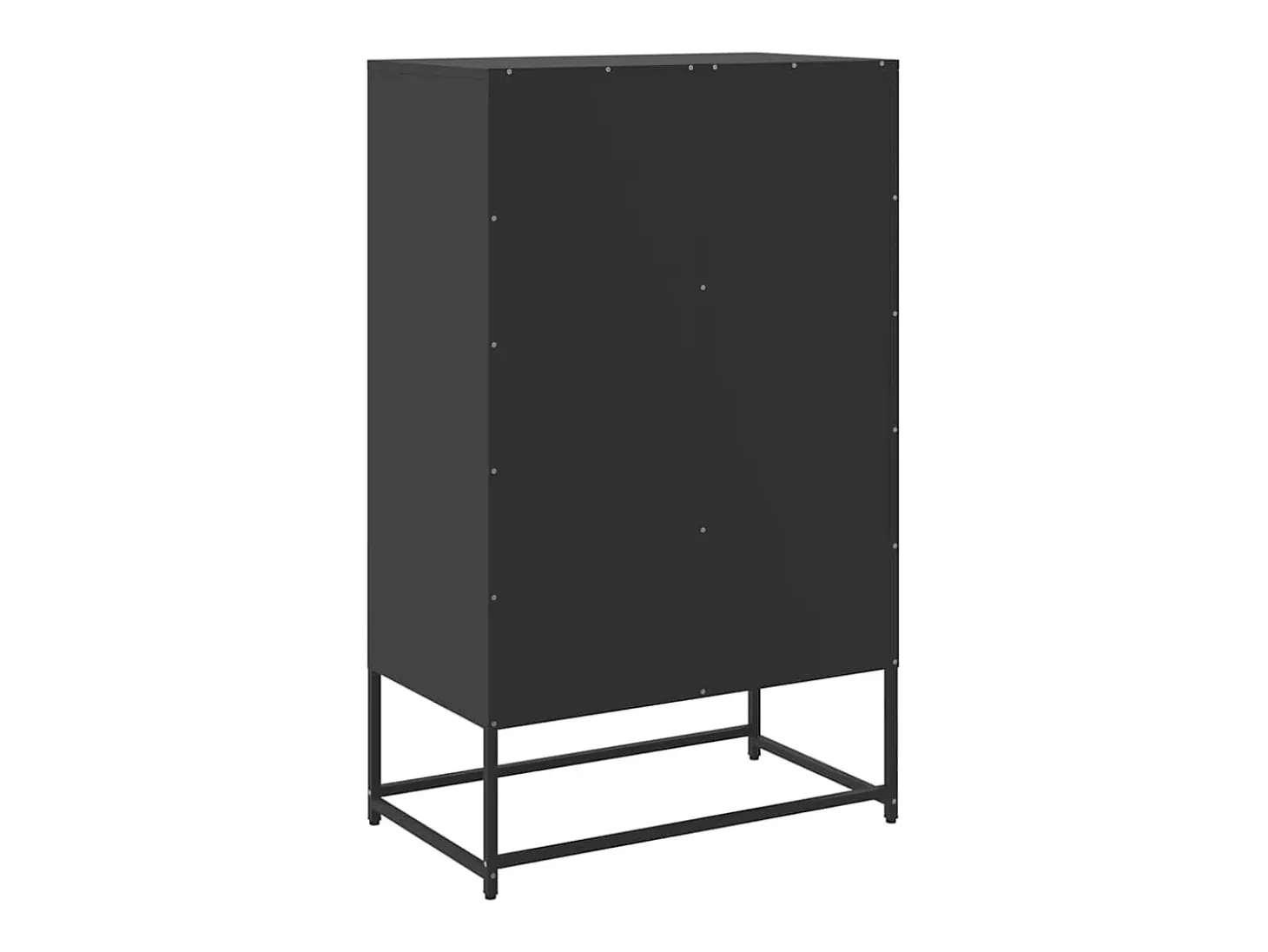 Aparador alto negro 68x39x111,5 cm acero