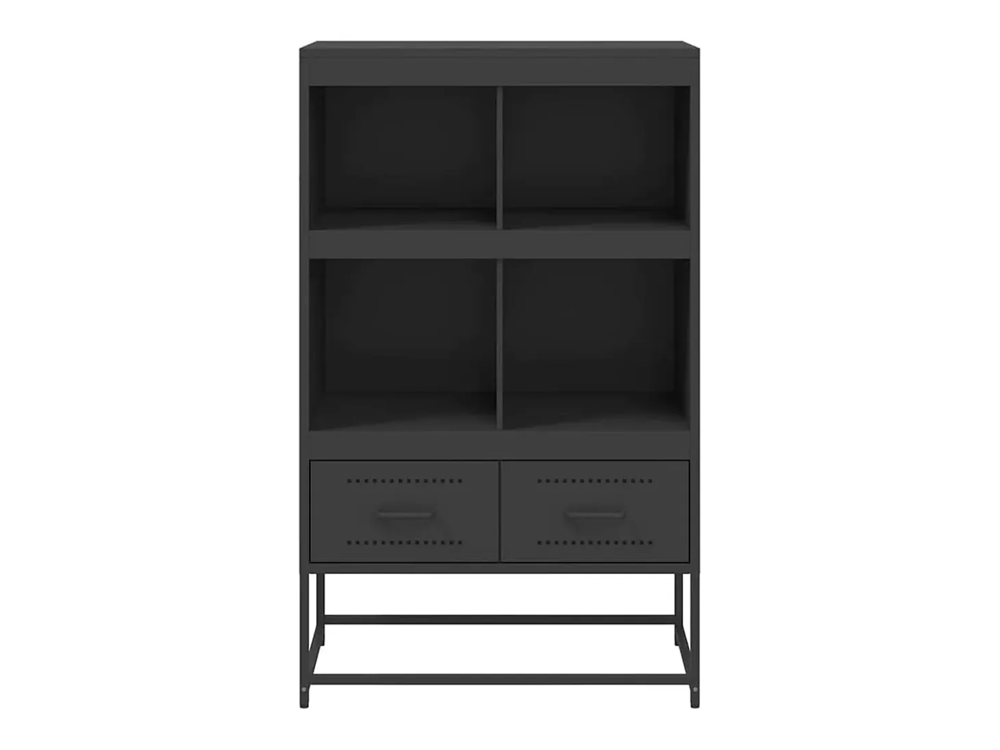 Aparador alto negro 68x39x111,5 cm acero
