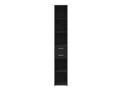 Aparador alto negro 30x42,5x185 cm madera contrachapada