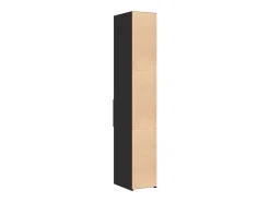 Aparador alto negro 30x42,5x185 cm madera contrachapada