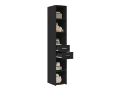 Aparador alto negro 30x42,5x185 cm madera contrachapada