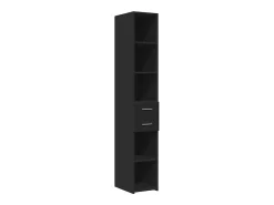 Aparador alto negro 30x42,5x185 cm madera contrachapada