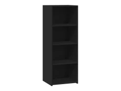 Aparador alto negro 45x41x124 cm madera contrachapada