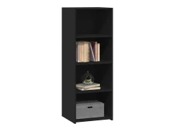 Aparador alto negro 45x41x124 cm madera contrachapada