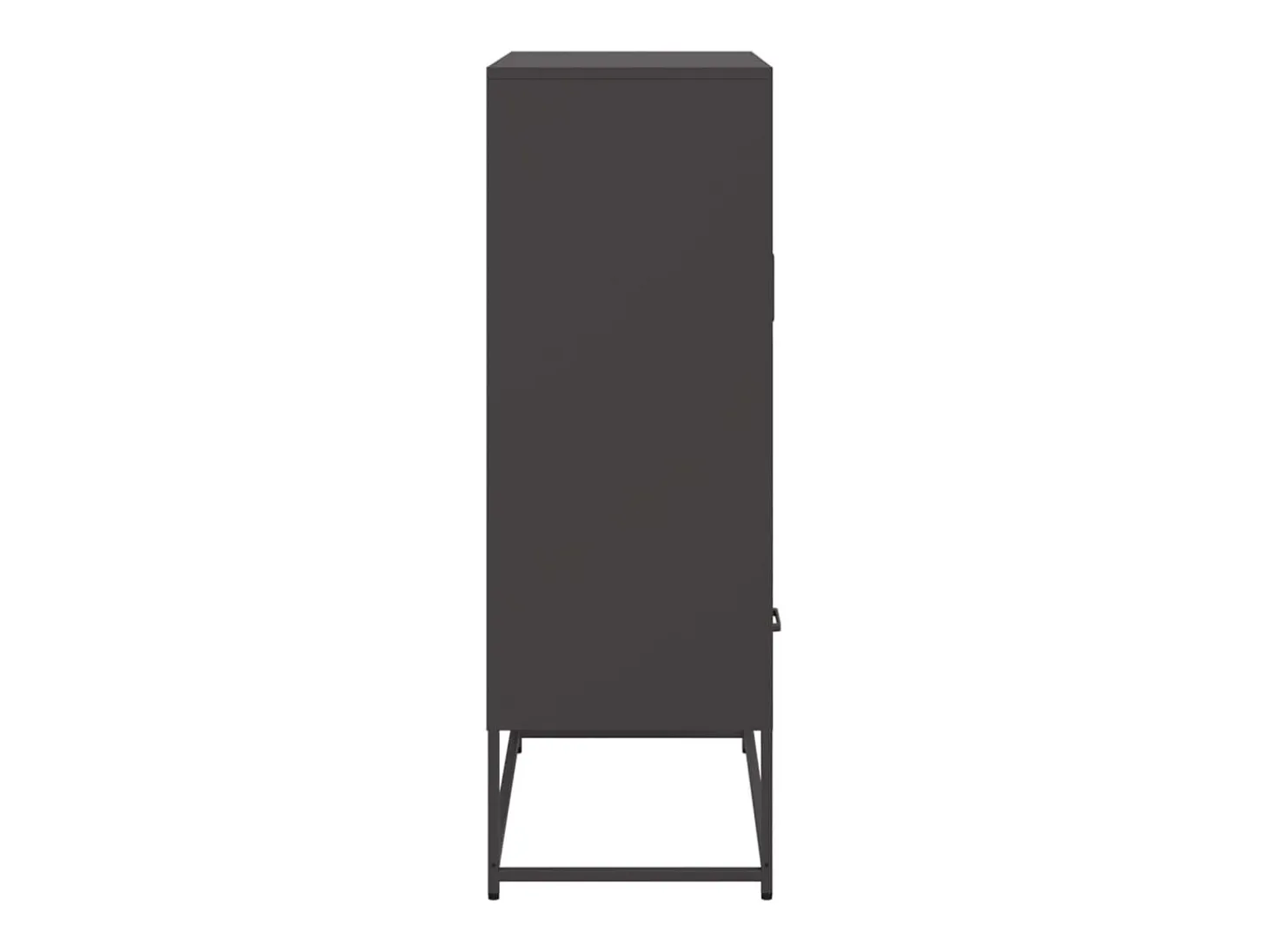 Aparador alto negro 68x39x111,5 cm acero