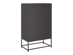 Aparador alto negro 68x39x111,5 cm acero