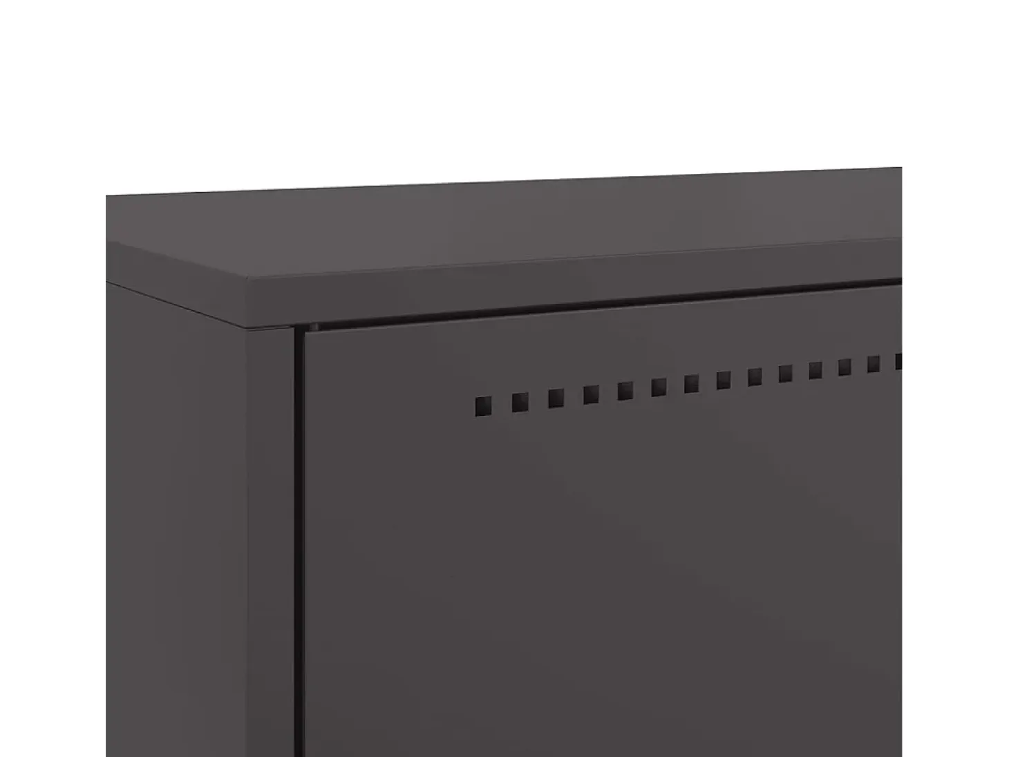 Aparador alto negro 68x39x111,5 cm acero